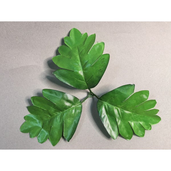 64.282 Лист хризантемы ритуальный 3-ка двухцветный большой на толстый стебель