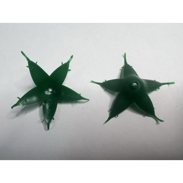 Звезда №6 зелёная 76.231 (фурнитура для искусственных цветов) ( по 25 кг ) (в 1 кг - 1587 шт)